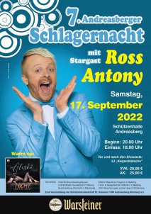 7. Andreasberger Schlagernacht Flyer