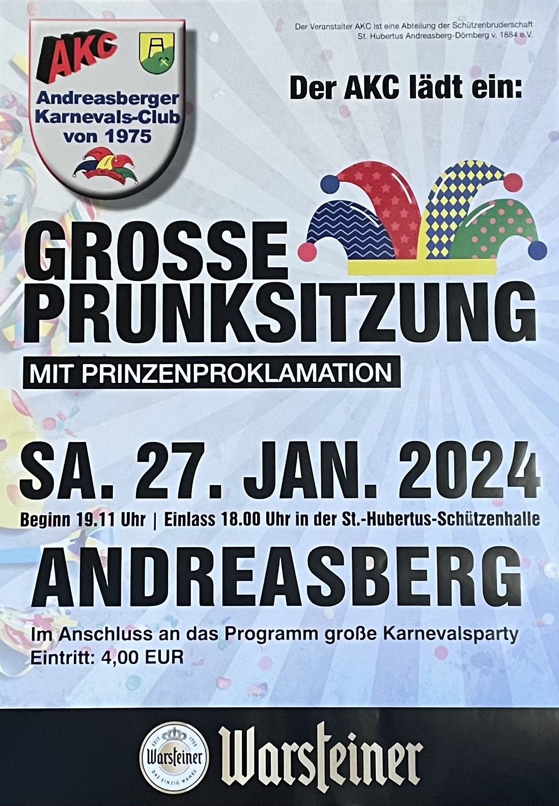 Karneval Prunksitzung des AKC