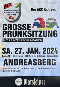 Karneval Prunksitzung des AKC Flyer