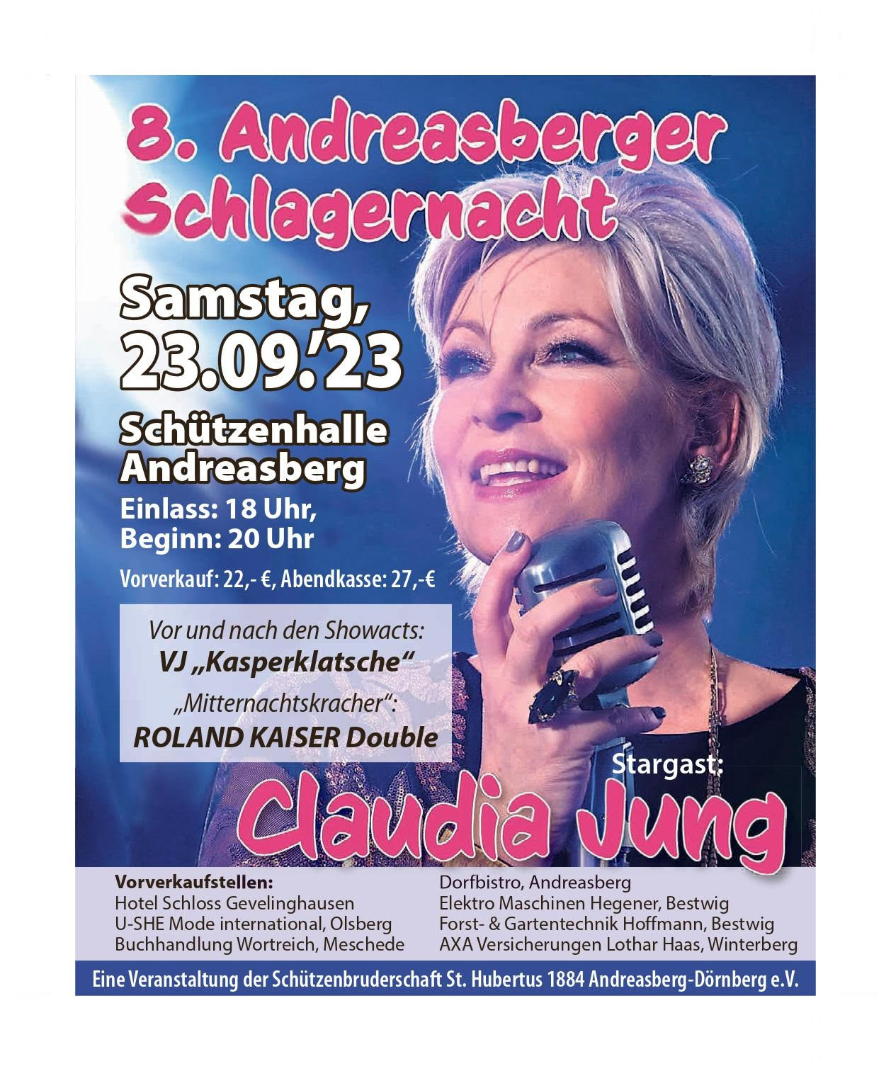 8. Andreasberger Schlagernacht steht bevor