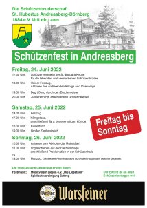 Festplan für das Schützenfest 2022